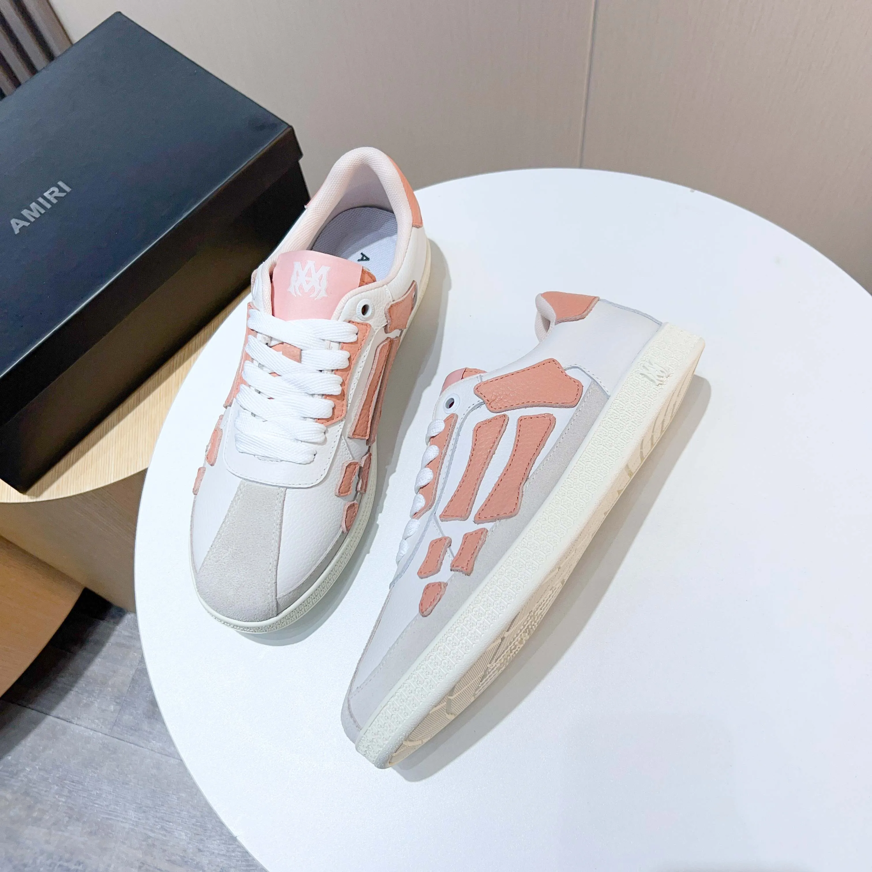 Men's shoes 💰420 [New style] 🌲🌲Balmain - New Amiri trendy shoes, low-top casual sports shoes, the same style as celebrities, made of selected pebbled cowhide and frosted cowhide, original outsole, comfortable on the feet, high-end workmanship, welcome to buy. Size: 39-45 (46 customized)